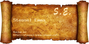 Stessel Emma névjegykártya